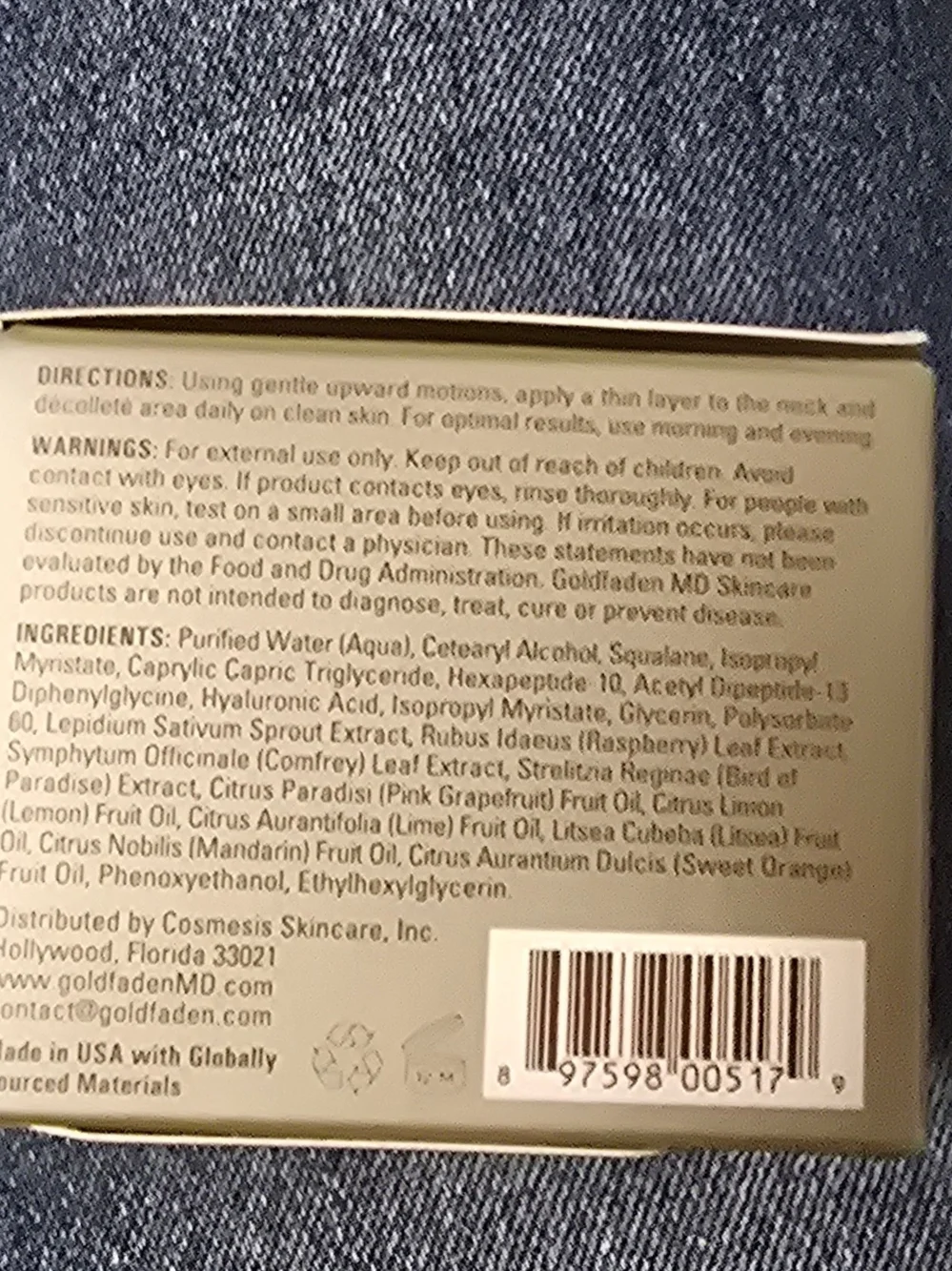 GOLDFADEN MD Plant Profusion Lifting Neck Cream 🧴🌿✨